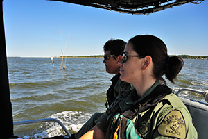 Corporal Liz Tyler (foreground) and Officer Gina Tyler. Credit: Michael W. Fincham